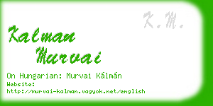 kalman murvai business card